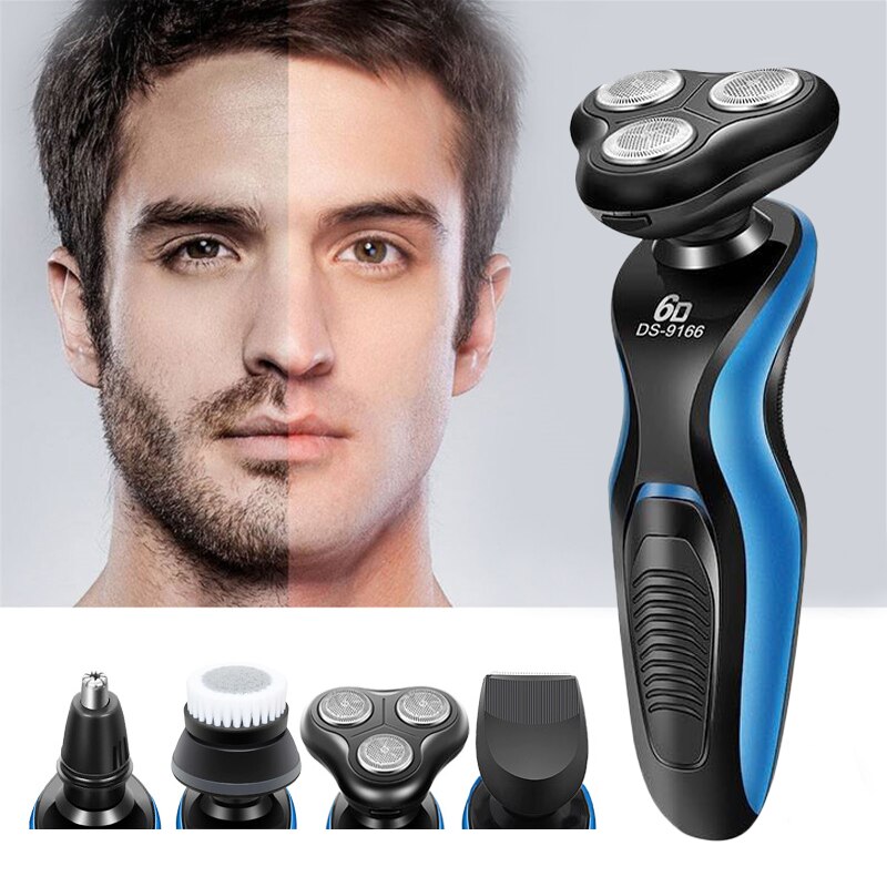 Rasoir électrique hommes rasage rasoirs 4 en 1 tondeuse à barbe nez oreille cheveux finition Machine étanche coiffeur outil