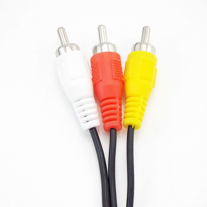3 rca  to 3 rca kabel audio video av hane till hona förlängningskabel ljudkablar