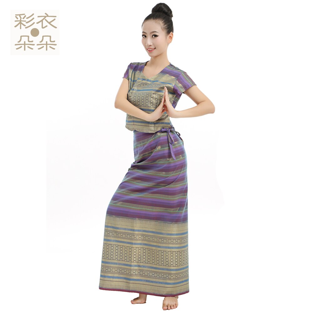 Hmong vêtements à manches courtes Dai thaïlande danse Costumes minorité femmes eau éclaboussement Festival ethnique vêtements chinois Folk