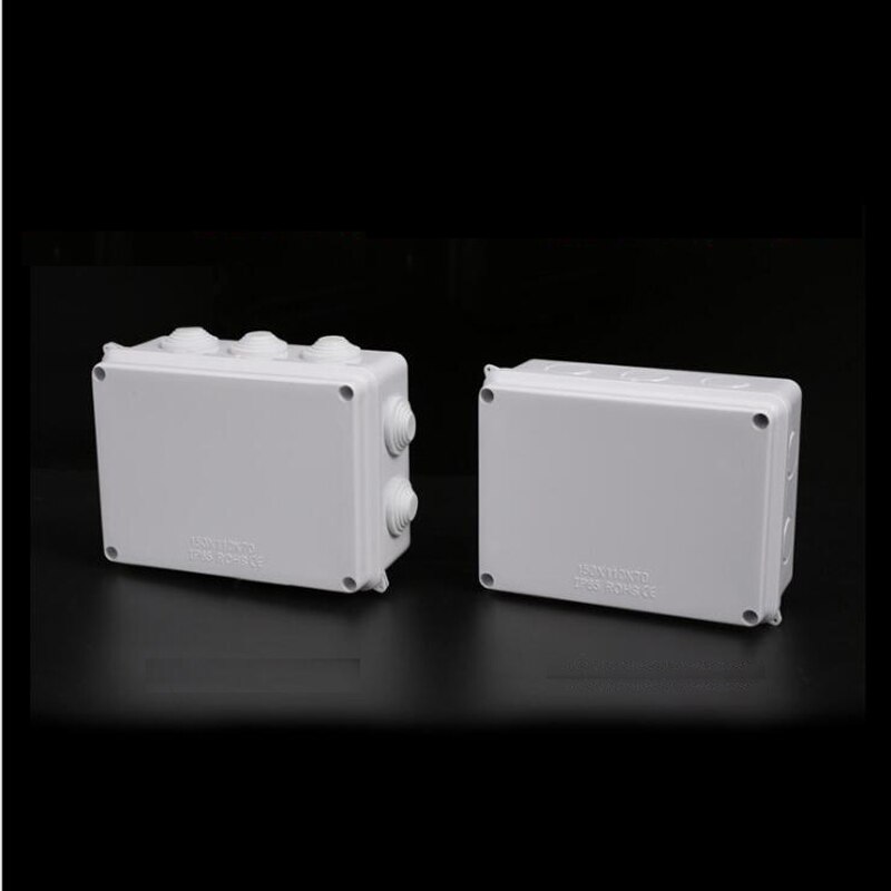 1 stk 100 x 100mm 150 x 110mm 150 x 150mm ip65 ledninger samledåse plastfordelingsboks vandtæt elkasse tom