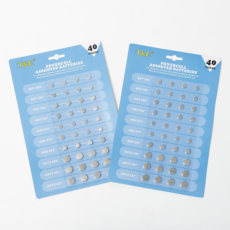 40 peças 1.55v ag13 lr44 l ag1 ag3 ag4 ag5 ag12 sr44 baterias de botão a76 lr1154 gp7 célula moeda relógio brinquedos bateria remota