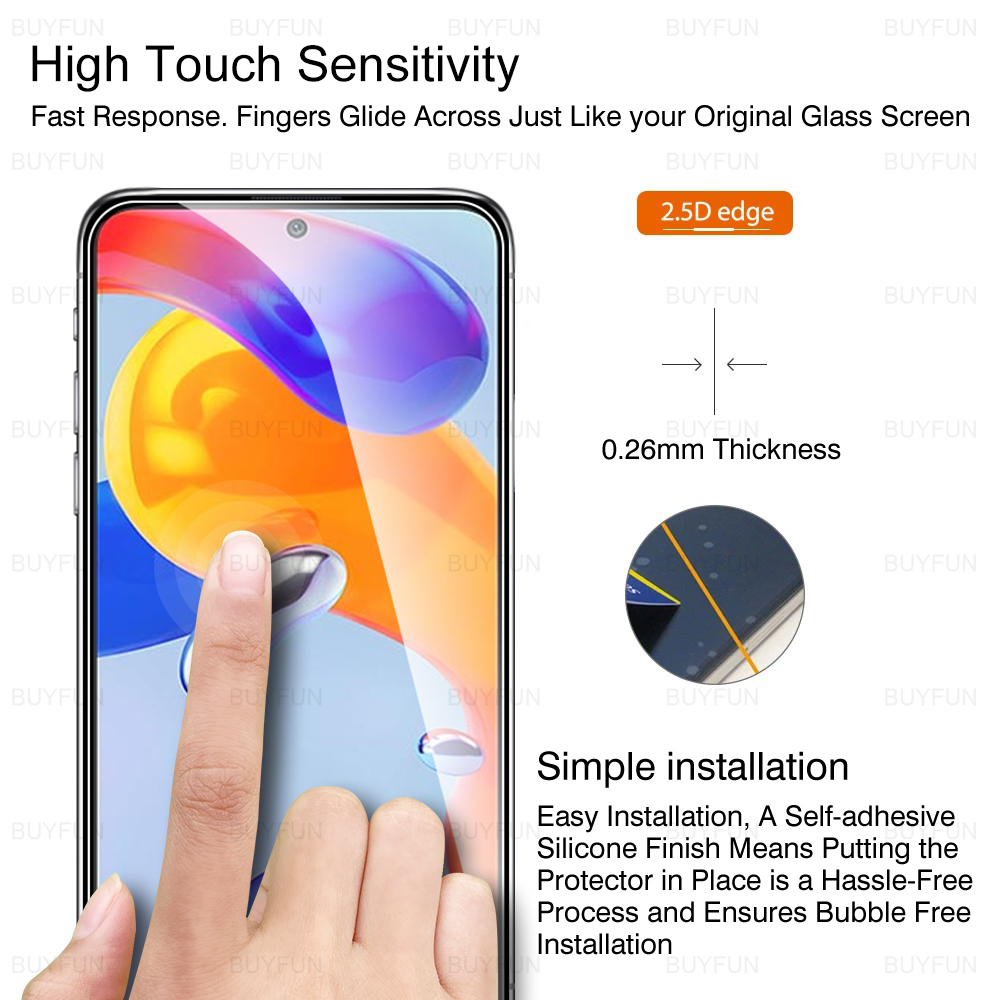 4 pezzi di vetro protettivo per Redmi Note 11 Pro 5G versione globale protezione dello schermo in vetro temperato per Xiaomi Xiomi Redmi Note 11 11s