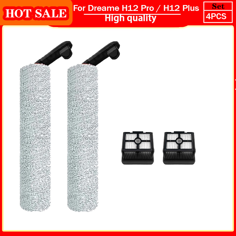 Dreame H12 Pro / H12 Plus/H13 pro plus Mix/M13 BETA Soft Brush Spare Parts Wet Dry Roller Hepa Filter Accessories: Dark Khaki