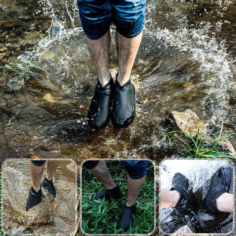 Outdoor binnenzool waterdichte siliconen schoen cover kinderen volwassen waterdichte antislip draagbare siliconen regen binnenzool