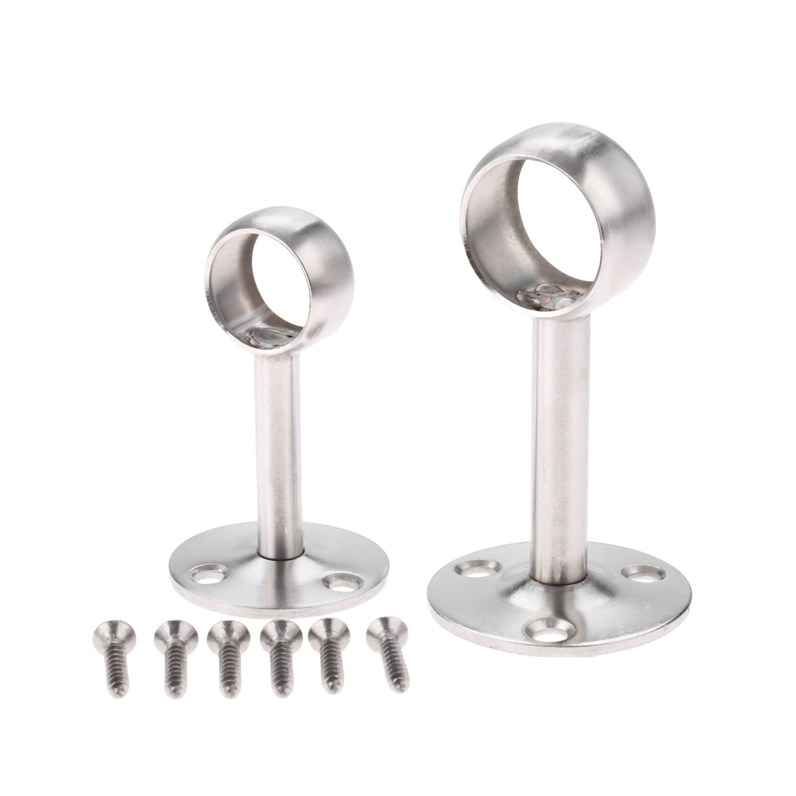 Stainless Steel Centre Bracket Wardrobe Rail Support Hanging Rail Rod Pole Socket End Support Bracket Holder 19mm 25mm Dia