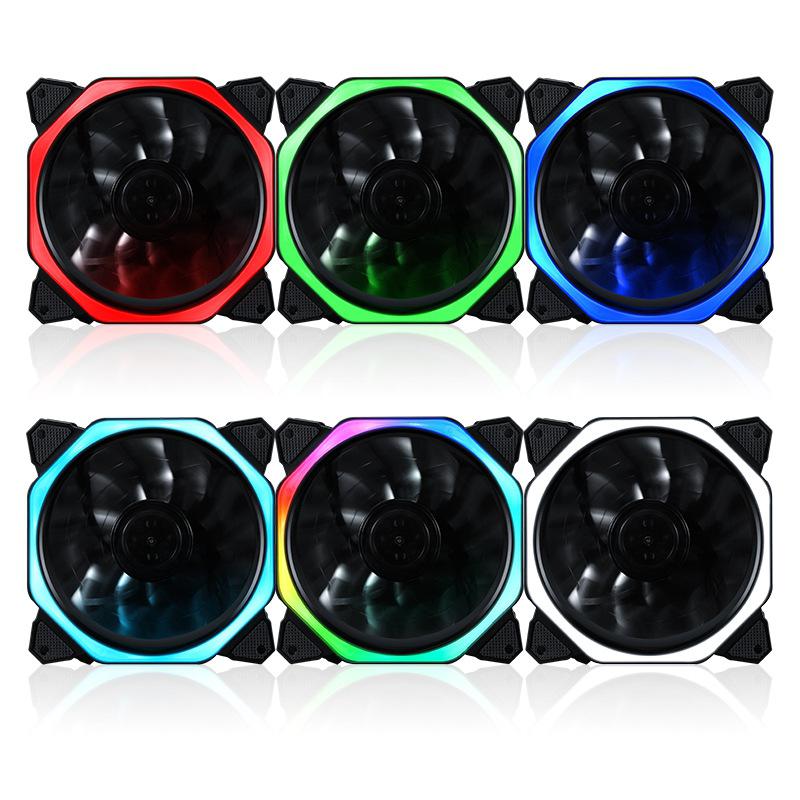 EastVita PC Fan 12V 12cm Cooling Cooler Fan With LED Light for Computer Silent Gaming Case