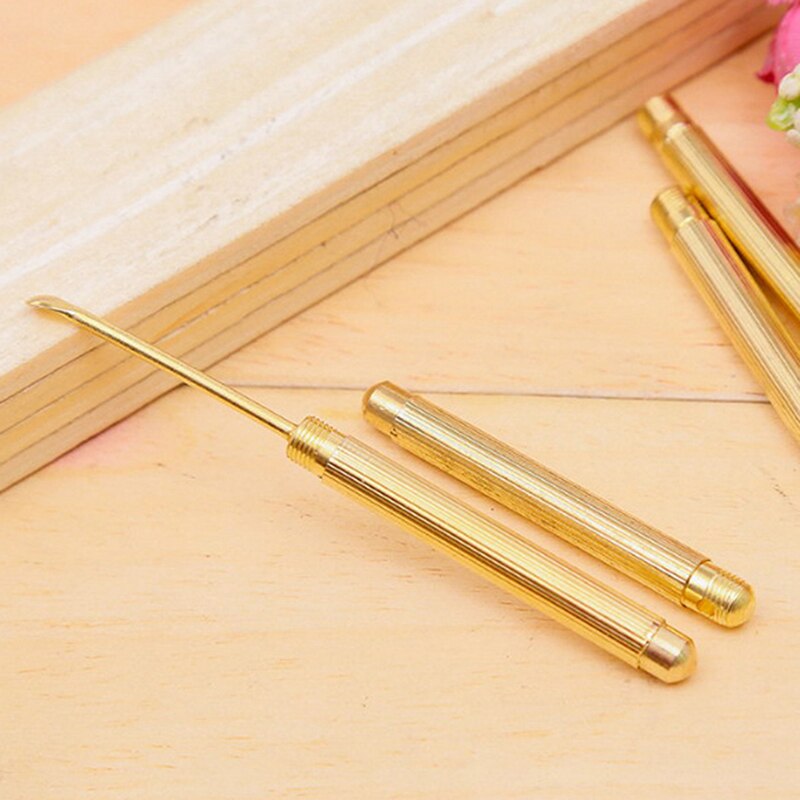 Falten Typ Gold-Farbe Ohrenschmalz Reiniger Tragbare Ohr Wachs Entfernen Werkzeuge Ohr Löffel