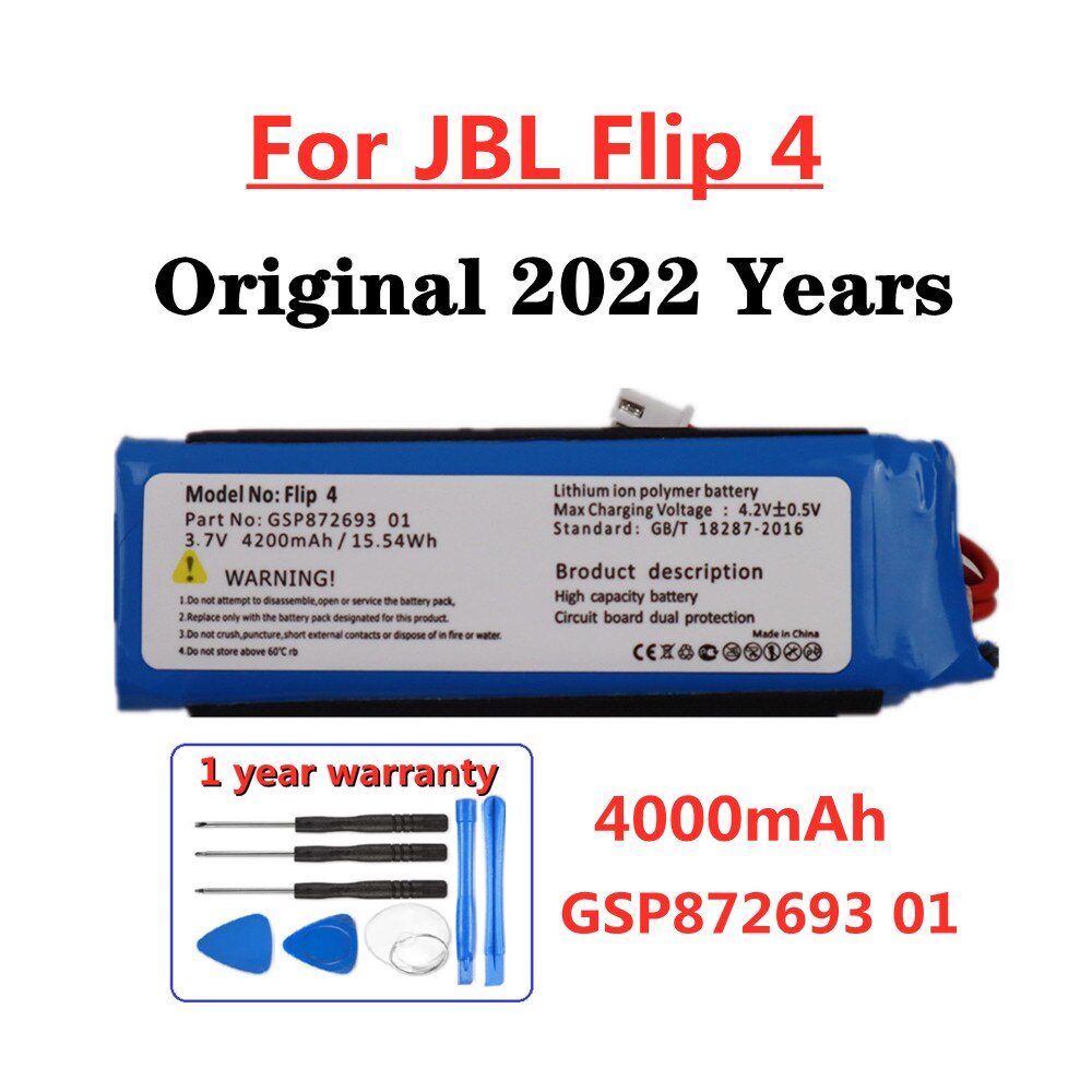 2022 Original Speaker Battery For JBL Charge Flip Pulse Xtreme 2 3 4 5 For Harman Kardon Go Play Onyx Mini Replacement Battery: Flip 4