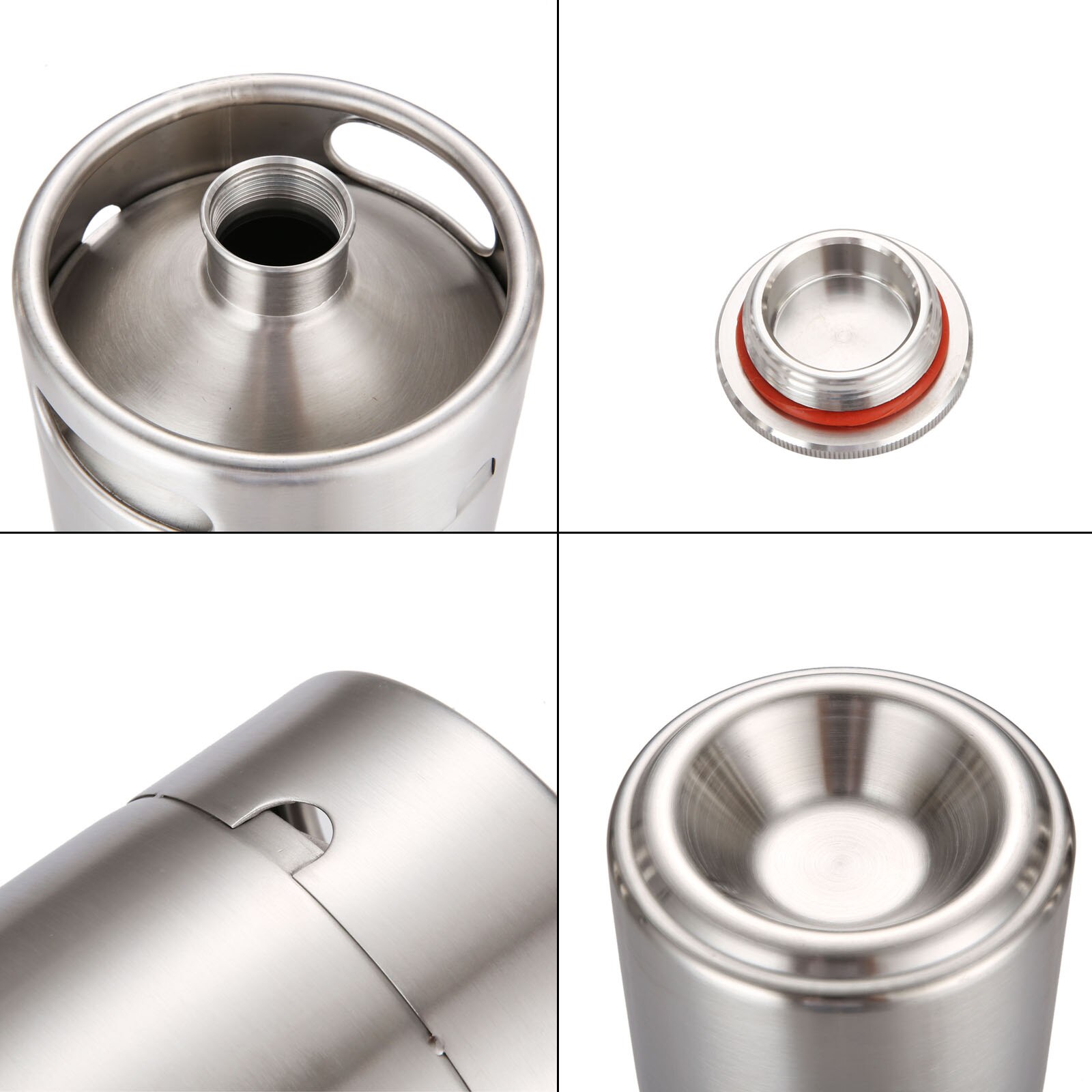 Mini fût de bière pressurisé en acier inoxydable, 1 pièce, 2/3.6/4/5L, portatif, pour brassage à domicile, outil de Bar