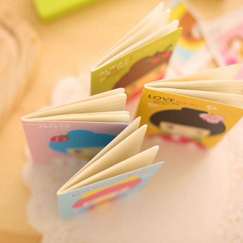 20books/lot Kawaii Cartoon Gilrl Notebook Mini Notepad for kids Student 4 colors
