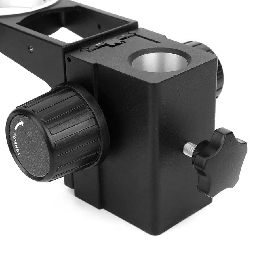 Microscope Bracket Black Aluminum Alloy Stereo Microscope Focusing Bracket Rack Accessory for Repair Maintaining