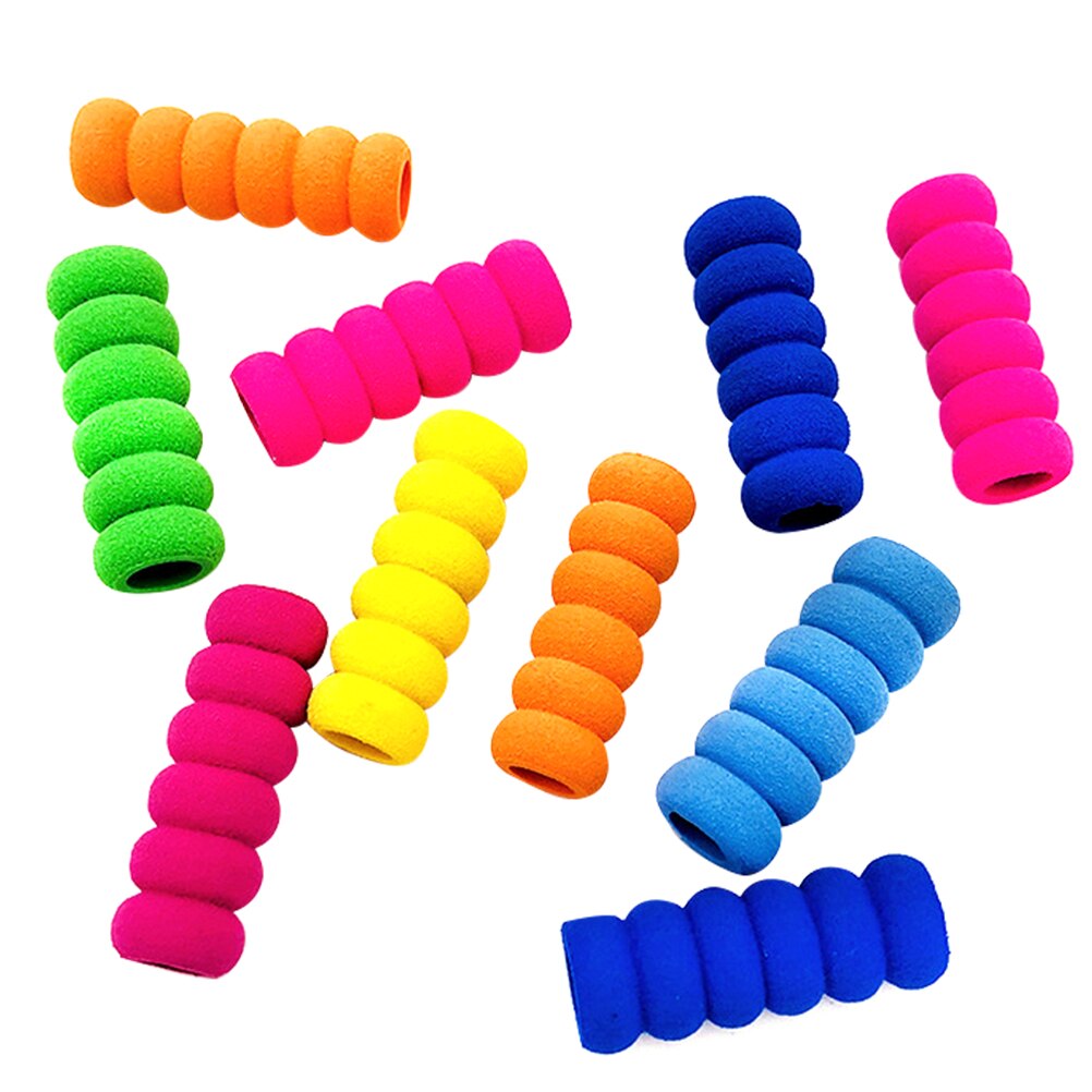 40pcs Children Writing Aid Grips Supple Pencil Gripers Pen Sleeves Finger Protection Covers