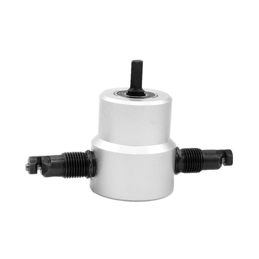 Professionele 360 Graden Knabbelen Metalen Snijgereedschappen Auto Reparatie Double Head Gezinsblad Nibbler Gatenzaag Boor Gereedschap