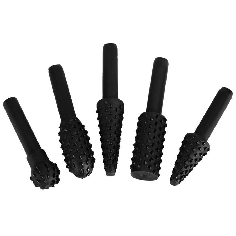 Burrs Wooden Stick Rotating File 5-piece Carbon Steel Turning Tool Set Wood