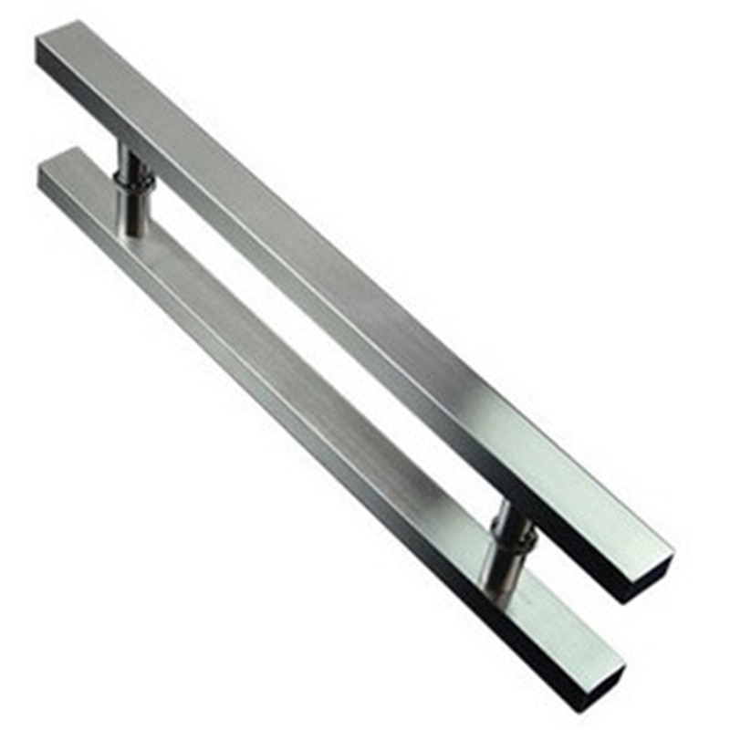 1 Set Glass Door Handle,Wooden Door Handle,Stainless Steel Handle,Square Handle
