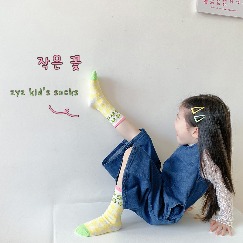 6 paia/lotto calzini per bambini moda coreana Plaid autunno inverno neonati calzini sportivi in cotone bambini ragazze principessa calzini