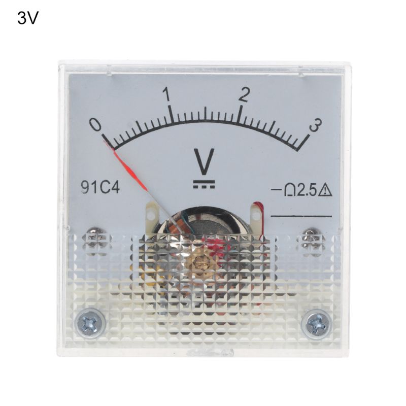 1pc DC Voltmeter Analog Panel Spannung Meter Mechanische Zeiger Typ Mechanische Spannung Meter 3/5/10/15/20/30/50/ 100/150/250V: 3V