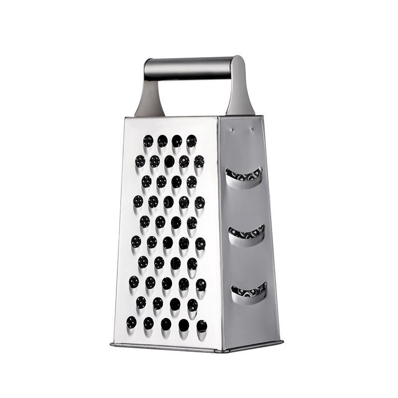 Multifunktionell rivjärn grönsak frukt verktyg potatisstöt ricer grönsak mandolin skivare skalare fräs morot strimlare: Silver -1 st