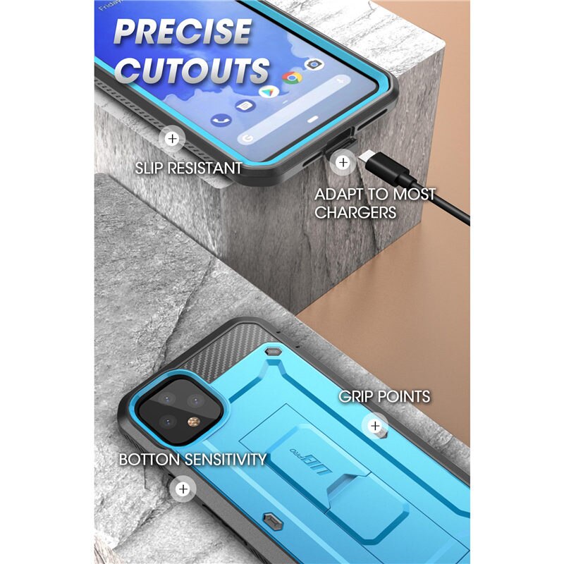 Coque de protection complète et robuste pour Google Pixel 4 UB Pro, étui avec protection d&#39;écran intégrée,