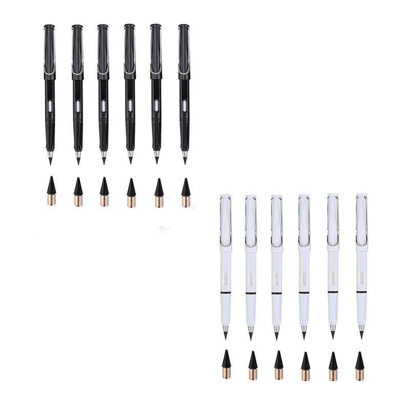 6Pcs Everlasting Pencil, Infinite Pencil, Technology Inkless Pen, Magic Pencils for Kids, for Home Office School
