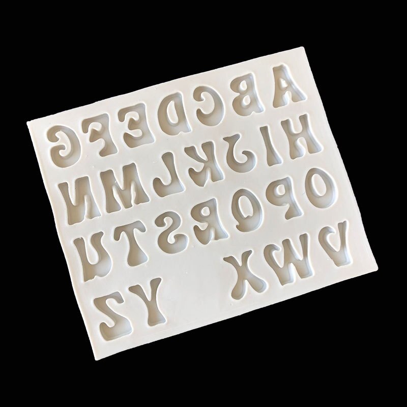 3D Lettera Maiuscola Stampo in silicone Alfabeto Inglese di Cioccolato Della Torta Del Fondente Muffe Della Torta Del Fondente Che Decora Strumenti di pasta di Zucchero Stampi