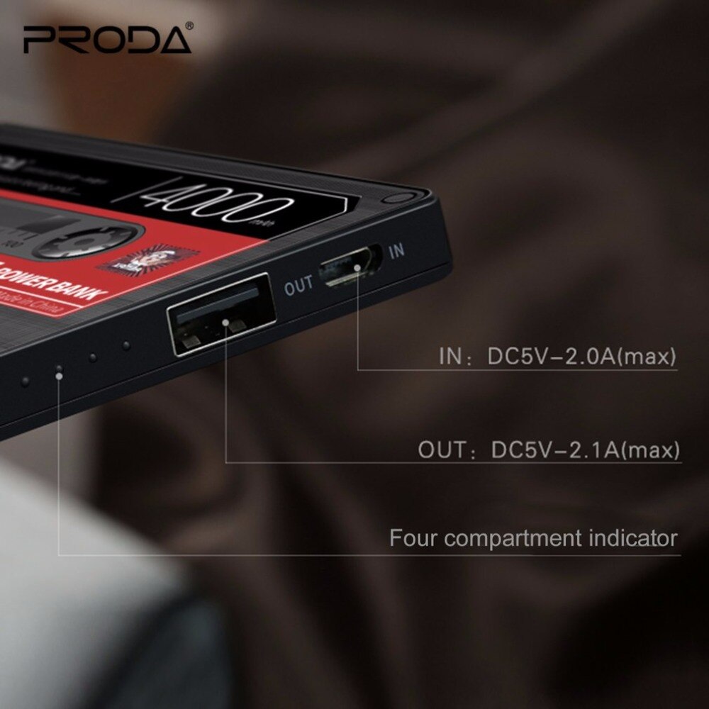 Remax proda 4000mAh power bank Tape powerbank met led Ultra Dunne Mini Draagbare Externe Batterij Oplader voor iphone