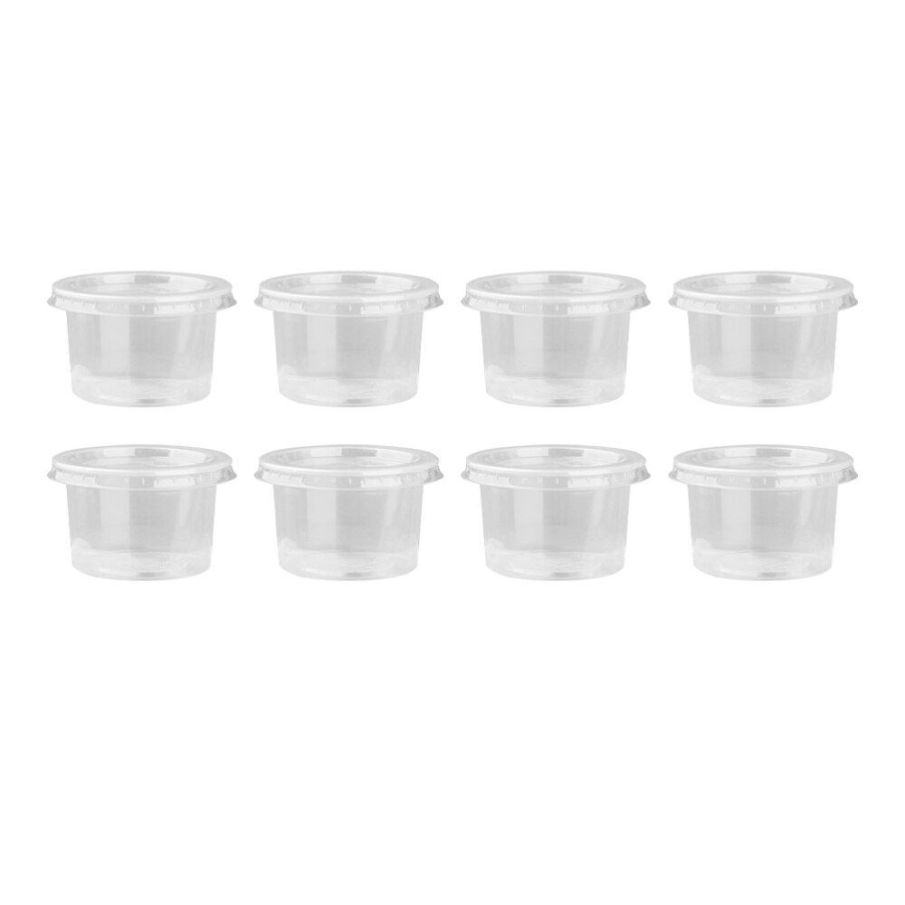 50 Stuks 140Ml Wegwerp Container Clear Portie Cups Kommen Met Deksels Voor Mousses Saus Gelei Yoghurt