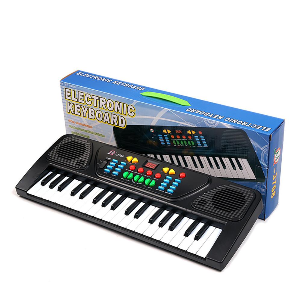37 Toetsen Elektronische Keyboard Piano Led Muziek Draagbare Speelgoed Met Microfoon Educatief Electone Voor Kinderen