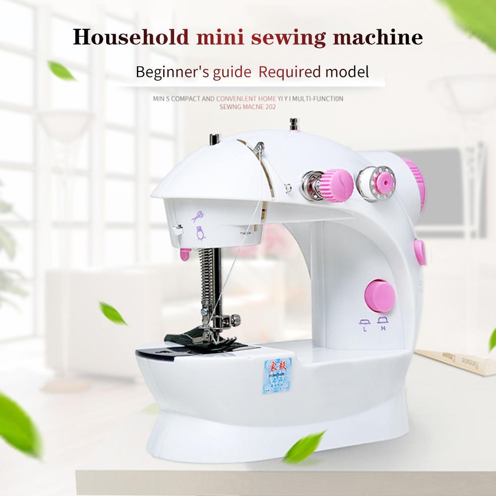 Naaimachine Mini Naaimachine Elektrische Naaimachine Hand-Held Naaimachine Abs Roze Kleine Draagbare Multifunctionele