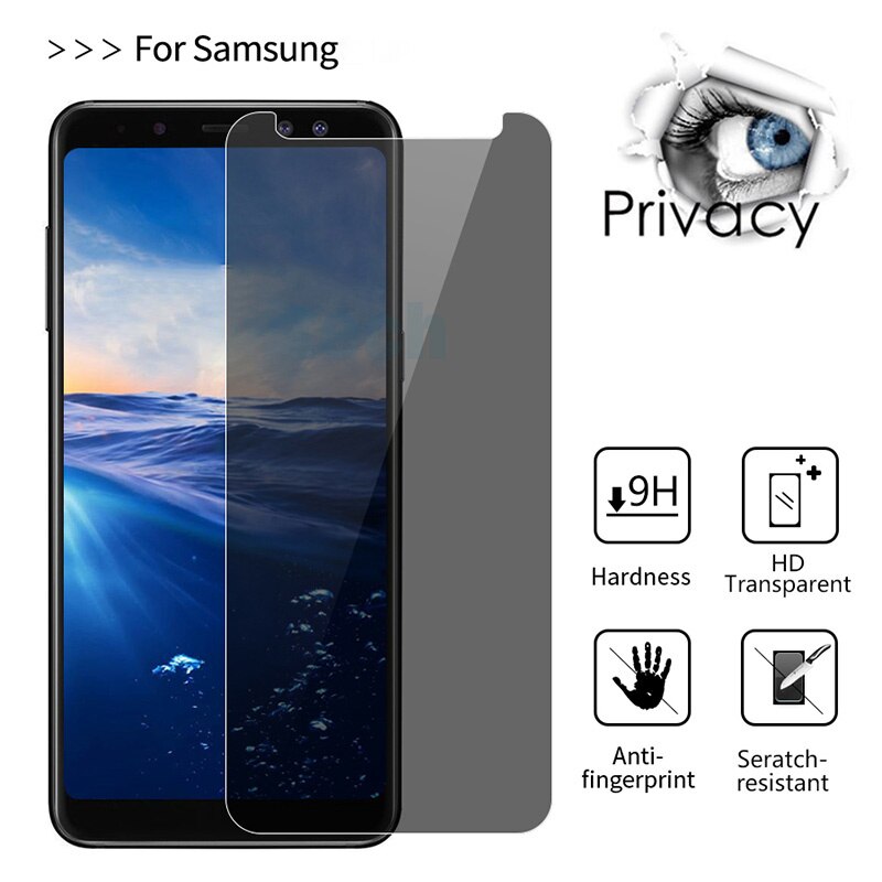 Hoogwaardige anti-spionage schermbeschermer voor samsung galaxy  a70 a50 a40 a30 a20 a10 , privacyglasfolie voor galaxy  s20 fe en galaxy 5g s10 lite.
