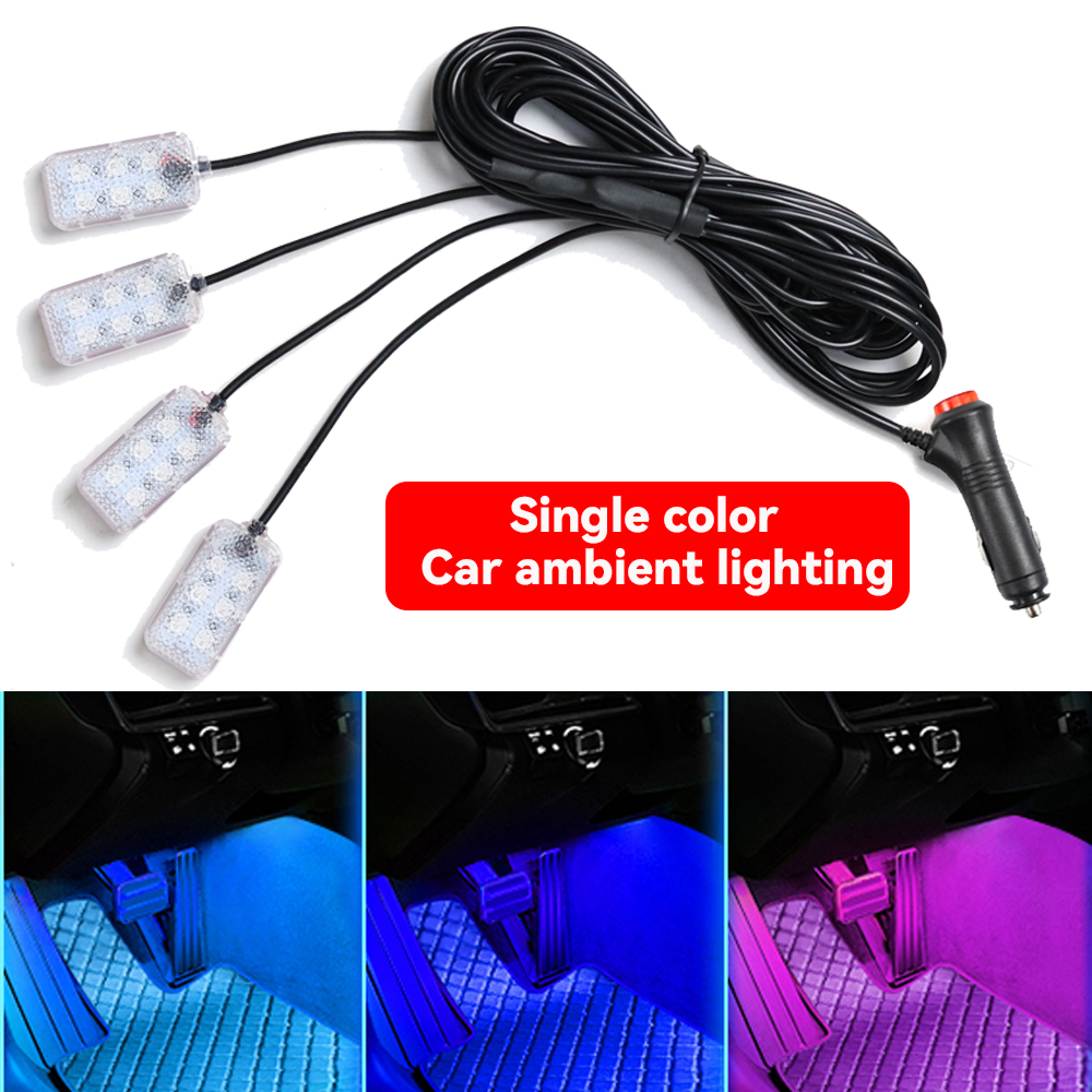Luz Led ambiental para pie de coche, iluminación de neón, retroiluminación, accesorios para automóvil, luz de ambiente decorativa Interior
