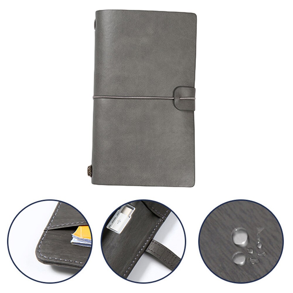 Traveler Journal Diary Loose-leaf Notebook Pen Holder Record Book Stationery