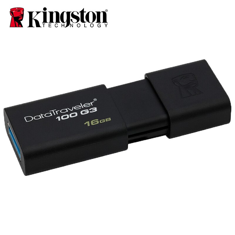 Originale kingston usb flash-drev 16gb datatraveler 100 g3 pen-drev usb 3.0 højhastigheds pendrives
