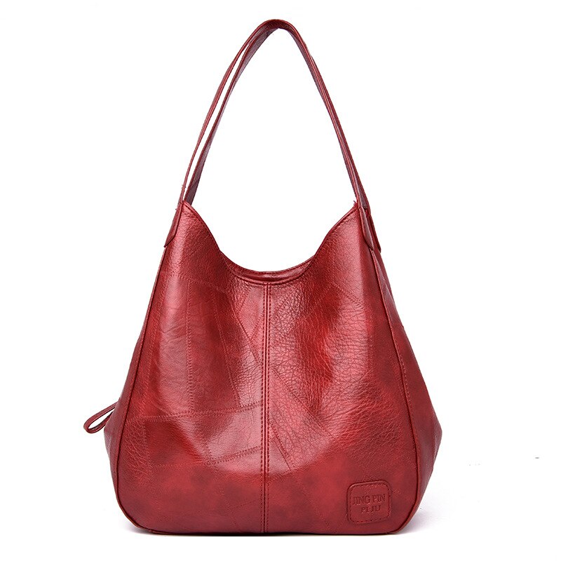 Tasche mädchen neue trendy weiche leder schulter tasche große-kapazität stiletto tasche frauen handtasche: Rot