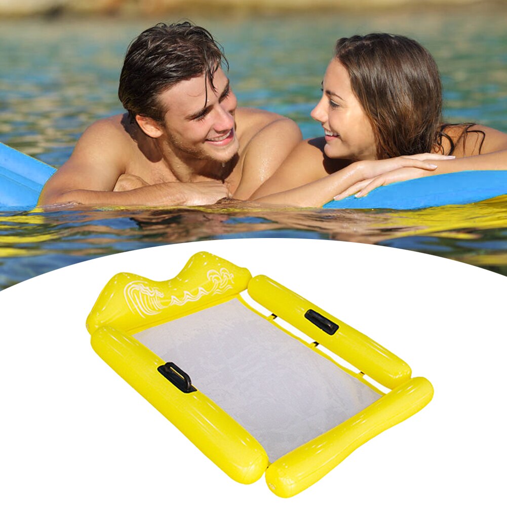 Summer Water Hammock Swimming Pool Beach Water Hammock PVC Air Mattress Lounger Floating Sleeping Cushion Inflatable Air Bed