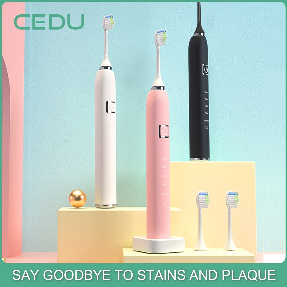 CEDU EA315 Sonic Electric Toothbrush 5 Teeth Whitening Modes Smart Toothbrush Oral Cleaning Personal Care Appliance for Adults