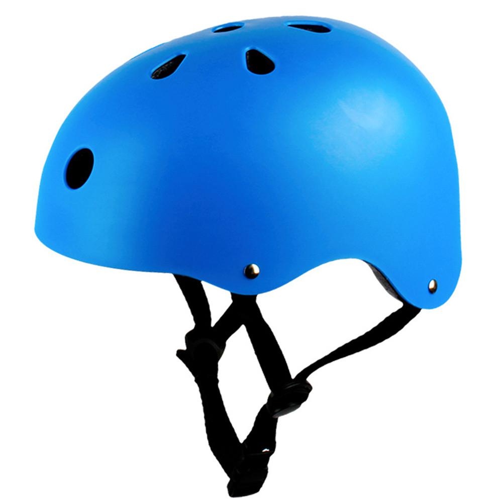 Round Mountain Skate Bike Scooter Stunt Skateboard Bicycle Cycling Crash Strong Road MTB Safety Helmet 3 Size: Matte-blue / M