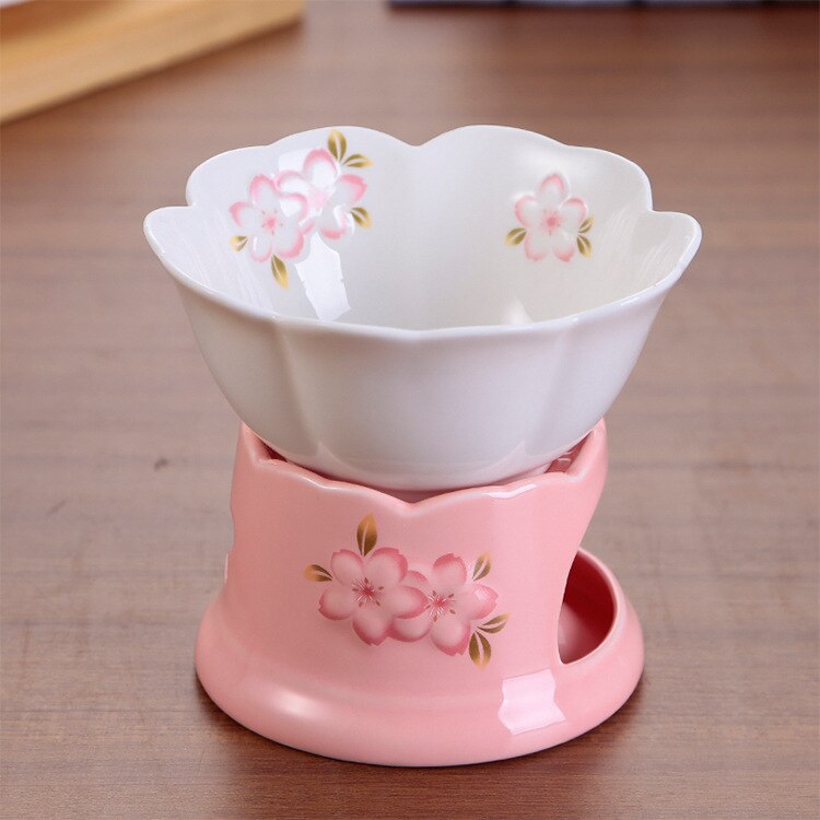 Kitchen Fondue Pot Set,Glazed Ceramic Fondue Pot for Cheese or Chocolate,Tapas,Butter Warmer Set.200 Ml.: 4