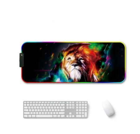 Grand tapis de souris RGB lumineux 7 couleurs LED, parfait pour PC de bureau, ordinateur portable, jeu Gamer: 800x300x3mm F