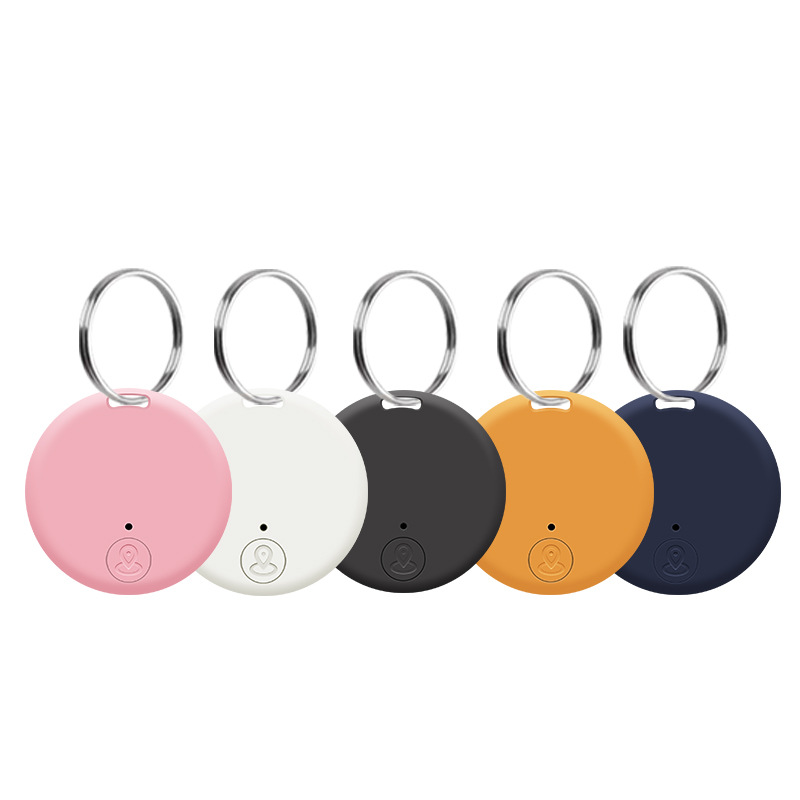 Mini GPS Mobile Bluetooth 5.0 Tracker Anti-Lost Device Round Anti-Lost Device Pet Kids Bag Wallet Tracking Smart Finder Locator: Burgundy