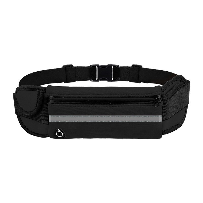 Taille Tasche Frauen Wasserdichte Gürtel Tasche fanny Pack Große Kapazität Crossbody Brust Taschen unisex Hüfte miserabel Tasche: 02  Schwarz
