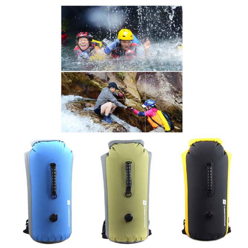 25L/35L/60L Portable Outdoor PVC Waterproof Diving Bag Travel Dry Bags Kayak Canoe Rafting Bag Waterproof Double-Shoulder Bag