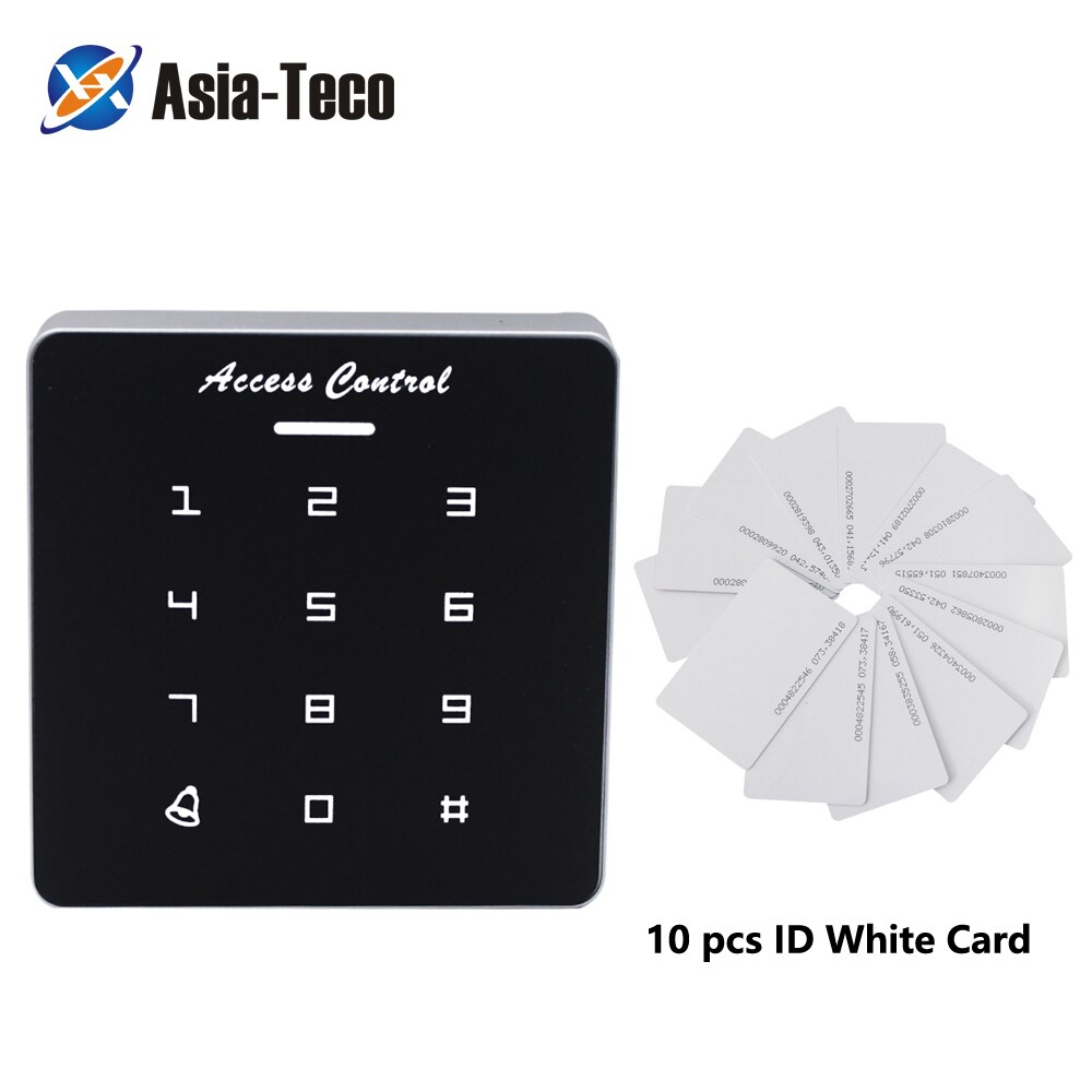 Access Control 1000Users Keypad digital panel Card Reader For Door Lock System 125Khz RFID Wiegand 26 Output: A86 and 10 ID cards