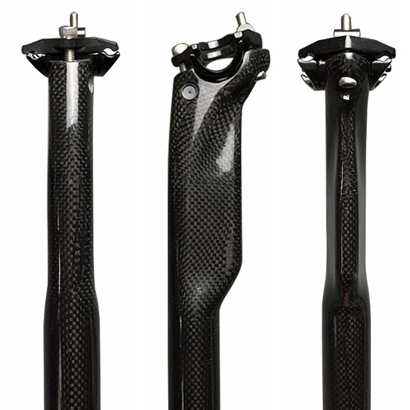 Reggisella In Fibra Di Carbonio 27.2/31.6 Mm – 350/400 Mm, Superleggero 138g, Offset 20 Mm, Opaco, Per Bici Da Strada E MTB
