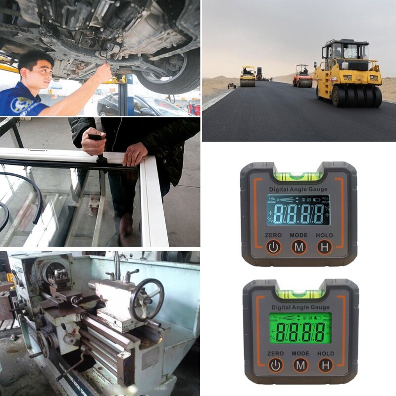Digital Protractor Angle Gauge Finder Bevel Box Level Bubble Vial 360 Degree