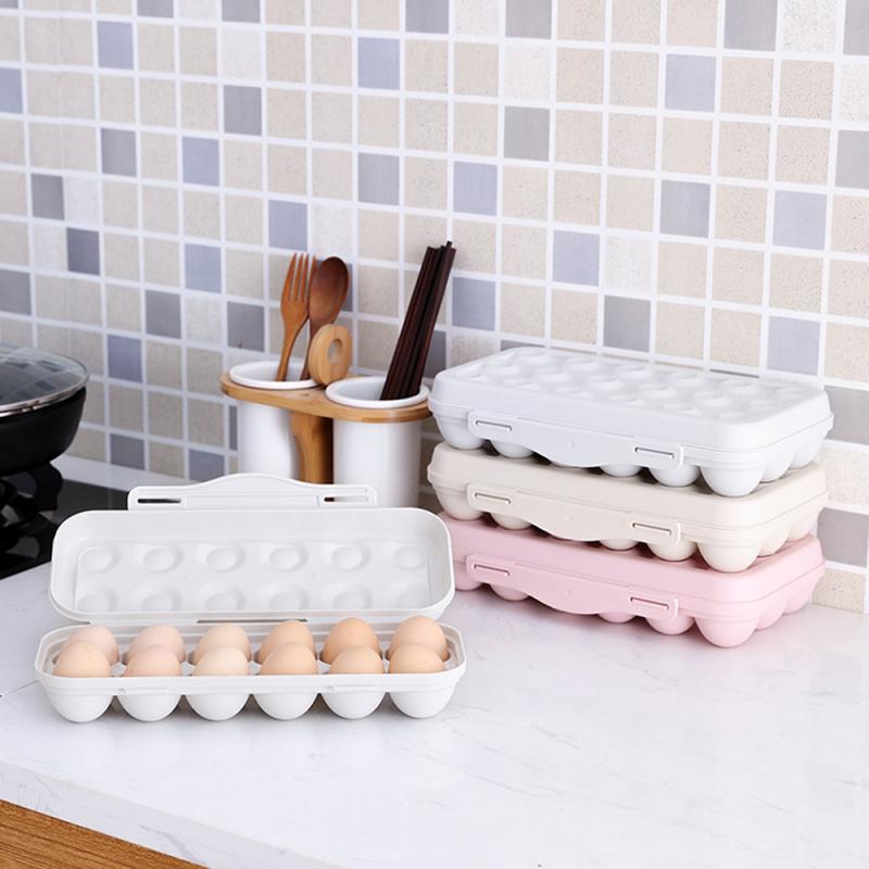 Porte-oeuf en plastique PP 18 grilles | Boîte de rangement d'œufs, bac à légumes de réfrigérateur, conteneur de rangement des œufs, porte-plateau en plastique