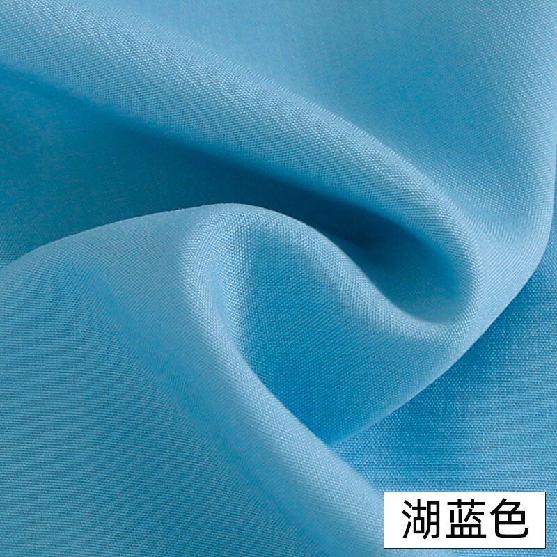 Katoenen Stof Katoen Zijde Effen Kleur Katoenen Doek Zwart Wit Kleding Kleren Stof Doek Katoen Zijde Stof: Lake Blue