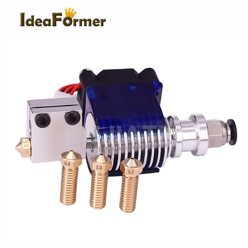 Cabezal de impresión de larga distancia Bowden E3D Volcano Hotend 12V 24V J-head Hotend + ventilador de refrigeración para pieza de impresora 3D de filamento de 1,75/3,0mm