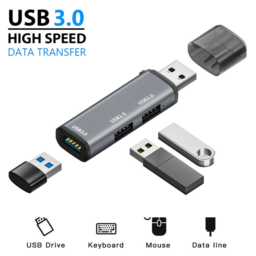USB Hub USB 3.0 2.0 High Speed External 3 Ports USB Adapter U Disk Splitter Multi Usb Expander For Macbook Computer Laptop PC