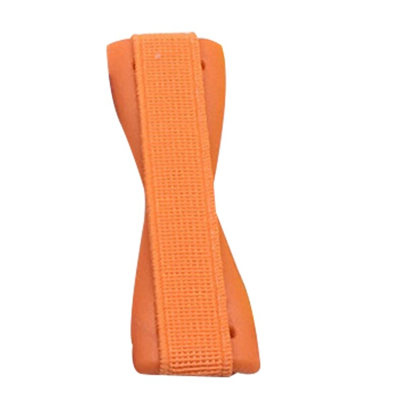 B0KA Finger Elastic Strap Phone Holder Ultra Thin Anti-Slip Cell Phone Grips Band Holder for Back of Phone Mini-Tablets: Orange
